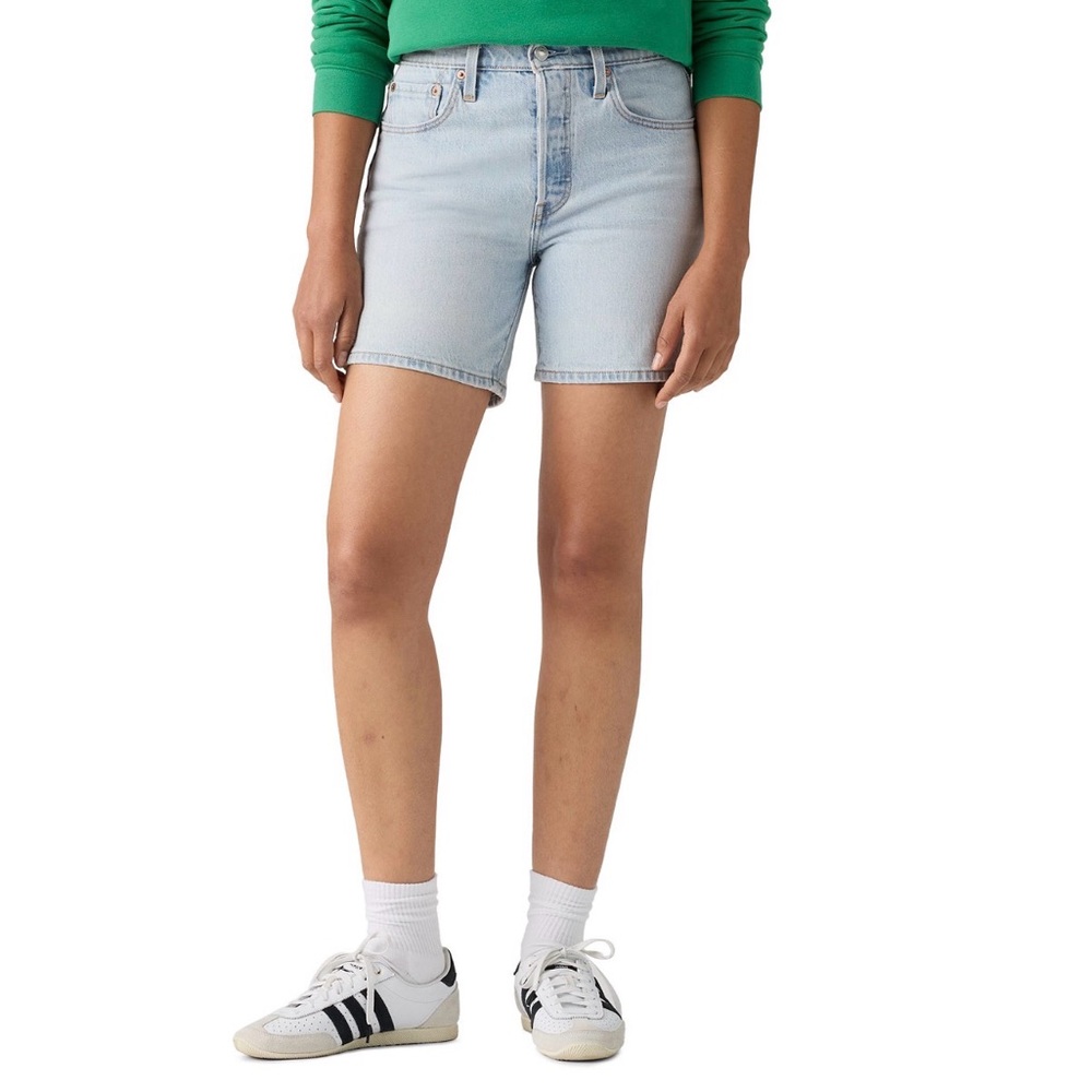 Levi’s 501® Mid-Thigh High-Rise Straight-Fit Denim Shorts